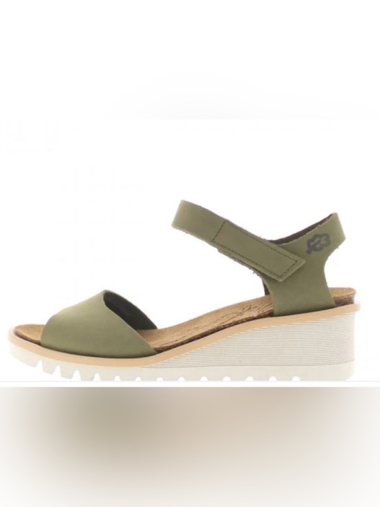 Loints Of Holland Shoes - Loints of Holland Baarlo Green Nubuck Platform Sandals Womens US 6 EU 37